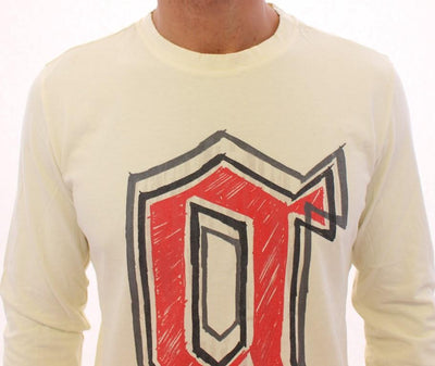 Beige crewneck long sleeve t-shirt