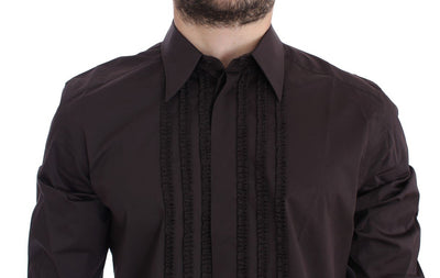 Purple Cotton Silk GOLD Dress Shirt