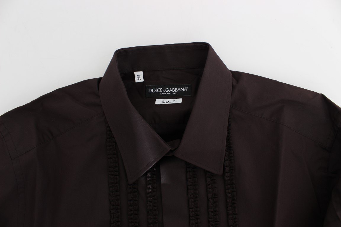 Purple Cotton Silk GOLD Dress Shirt
