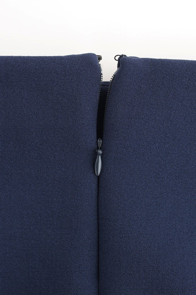 Blue nylon mini skirt