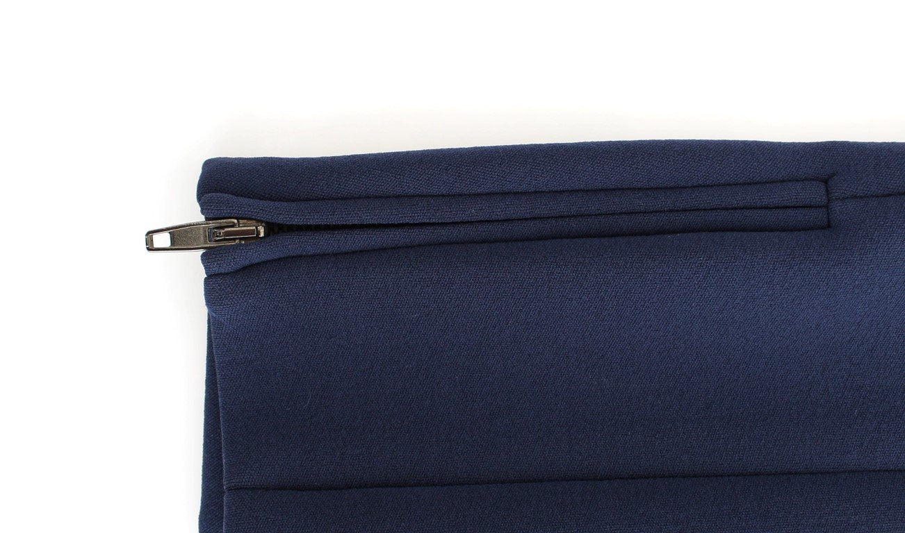 Blue nylon mini skirt