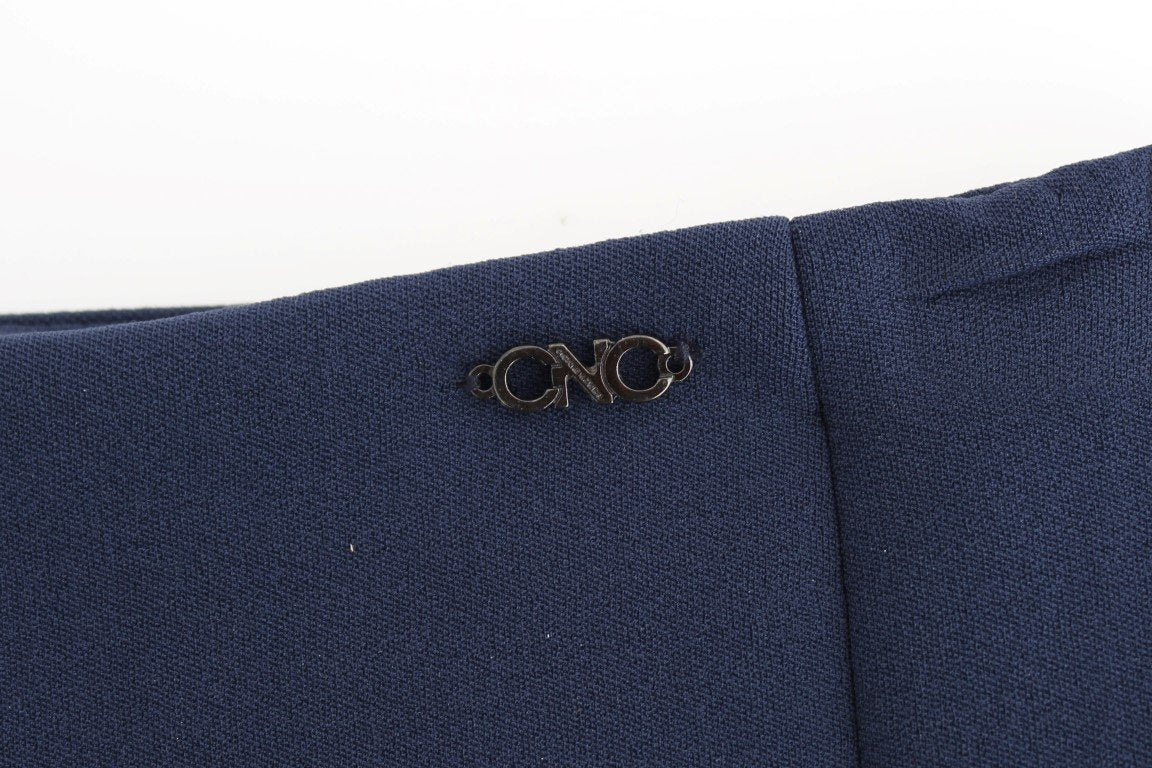 Blue nylon mini skirt