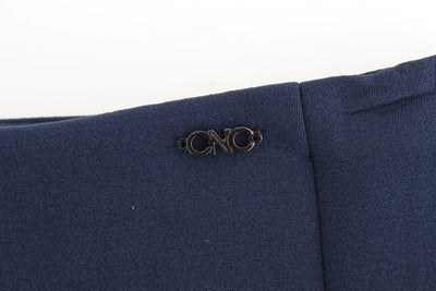 Blue nylon mini skirt