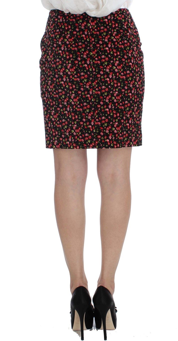 Black Multicolor Floral Suit