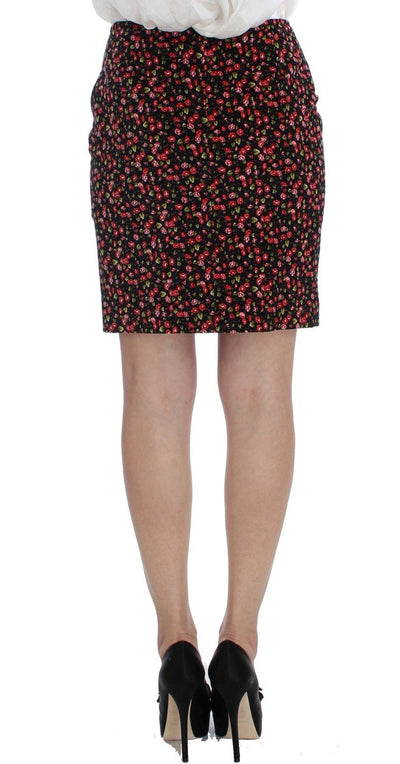 Black Multicolor Floral Suit