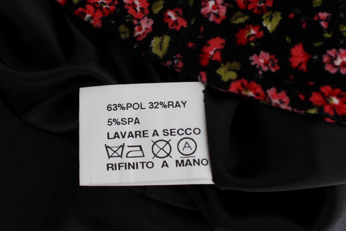 Black Multicolor Floral Suit