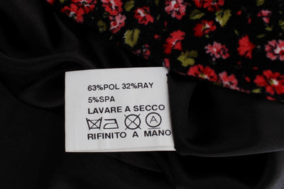 Black Multicolor Floral Suit