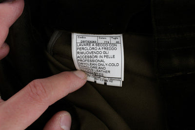 Green Cotton Velvet Slim Fit Cargo Pants