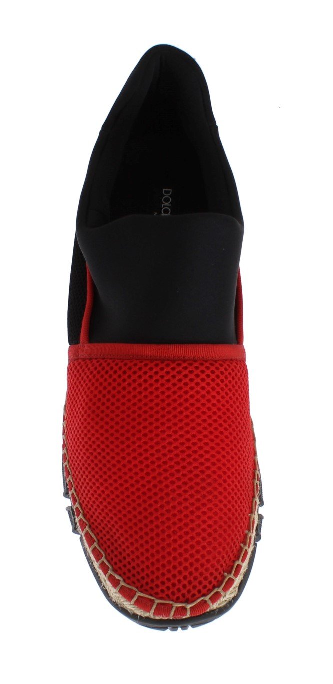 Red Black Mesh Neoprene Sneakers