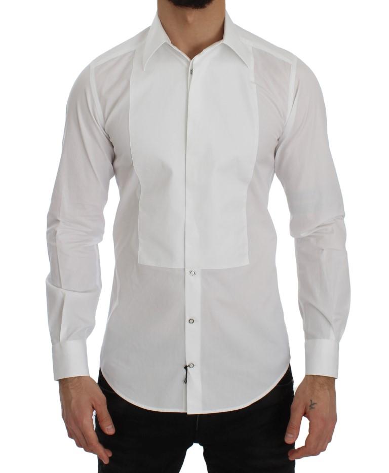 White GOLD Smoking Slim Fit Dress Shirt