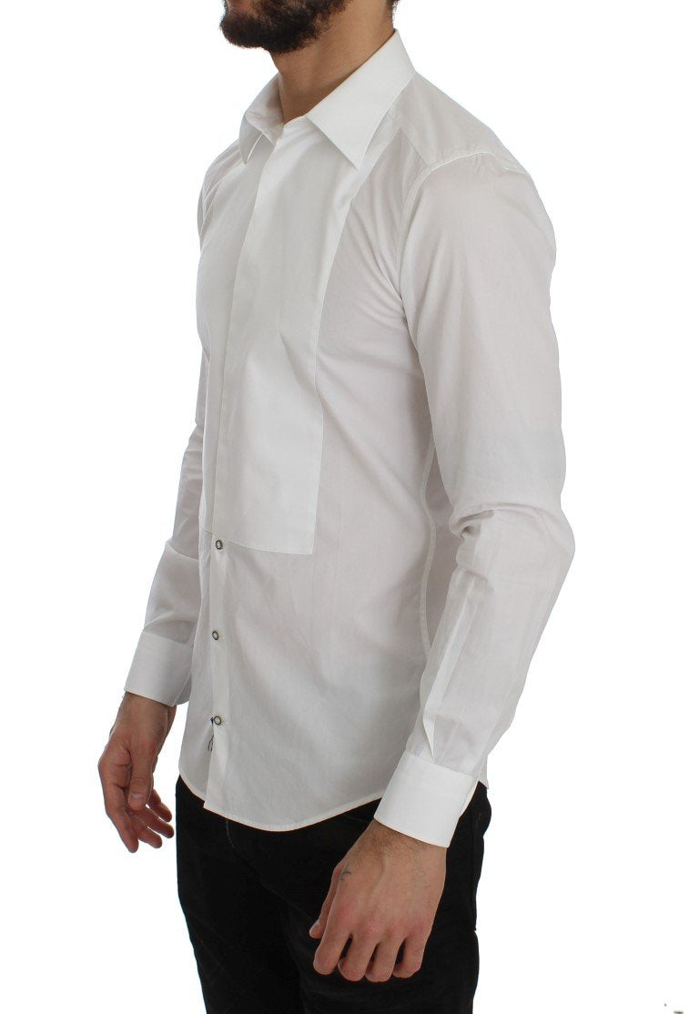 White GOLD Smoking Slim Fit Dress Shirt