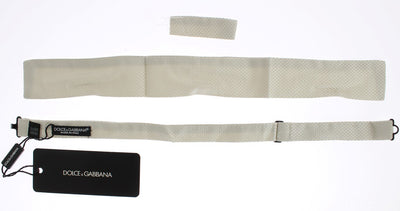 White Silk Untied Bow Tie