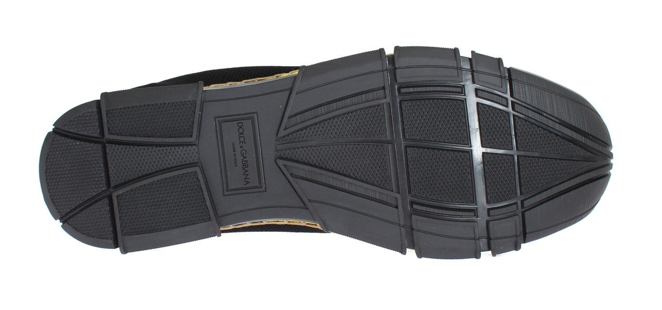 Yellow Black Mesh Neoprene Sneakers