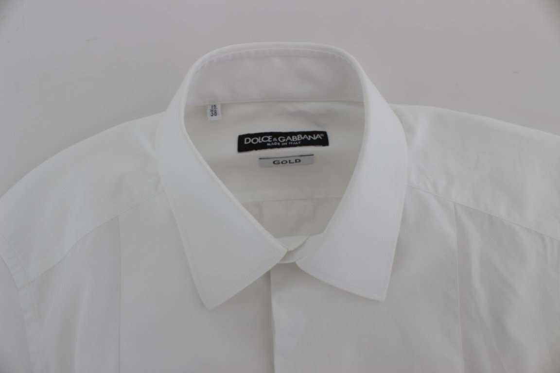 White GOLD Smoking Slim Fit Dress Shirt