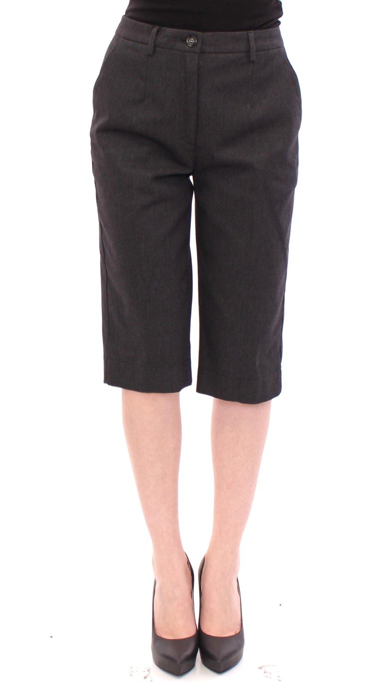 Black cotton shorts pants