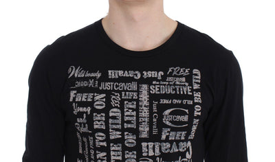 Black Crew-neck Pullover Stretch T-shirt