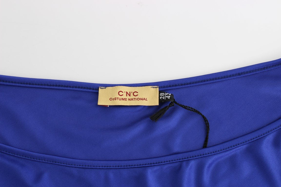 Blue assymetric dress