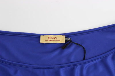 Blue assymetric dress