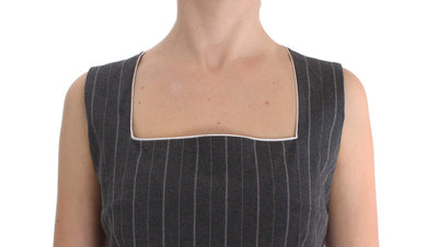 Gray Stretch Suit Sheath Dress & Blazer Set