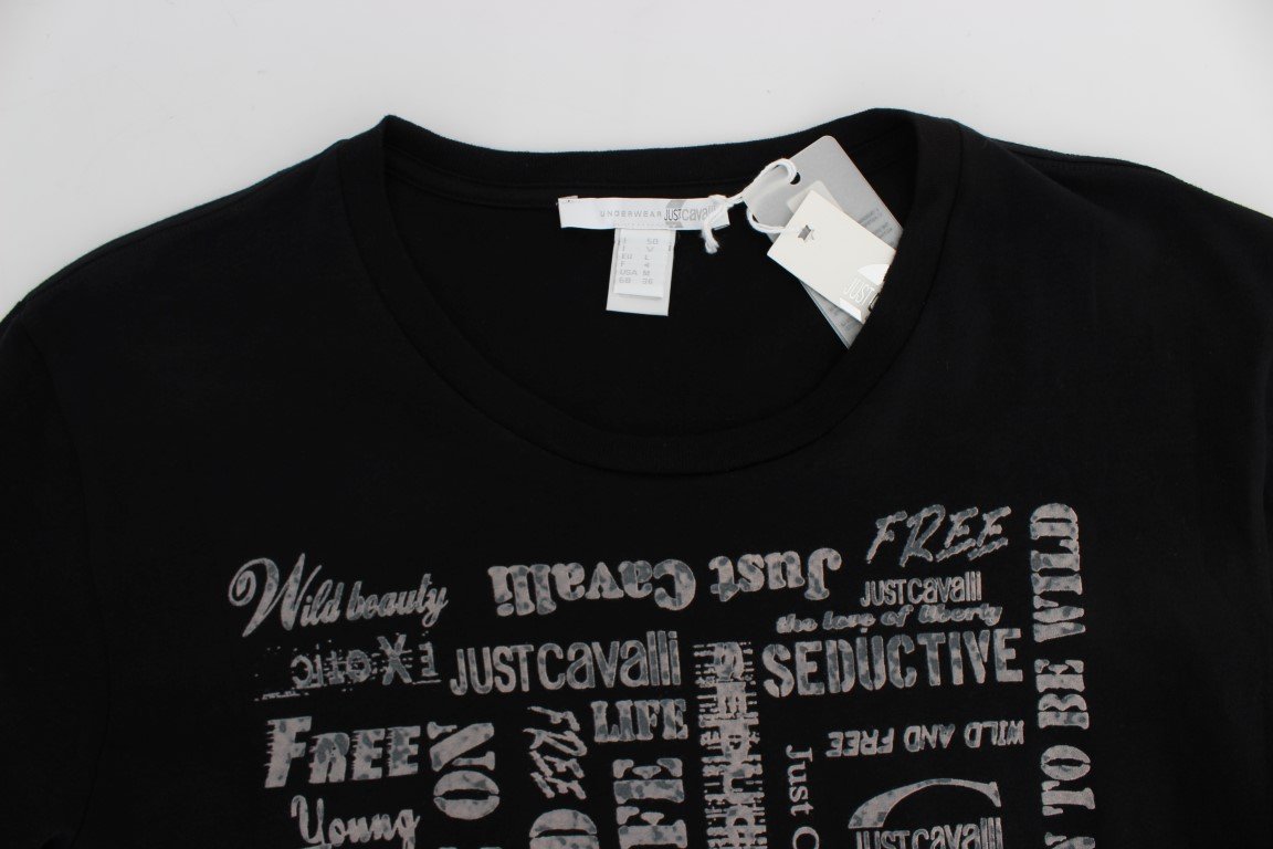 Black Crew-neck Pullover Stretch T-shirt