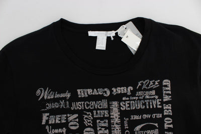 Black Crew-neck Pullover Stretch T-shirt