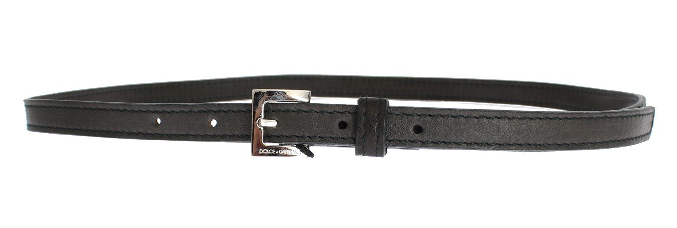 Gray leather belt