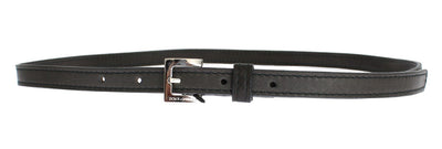 Gray leather belt