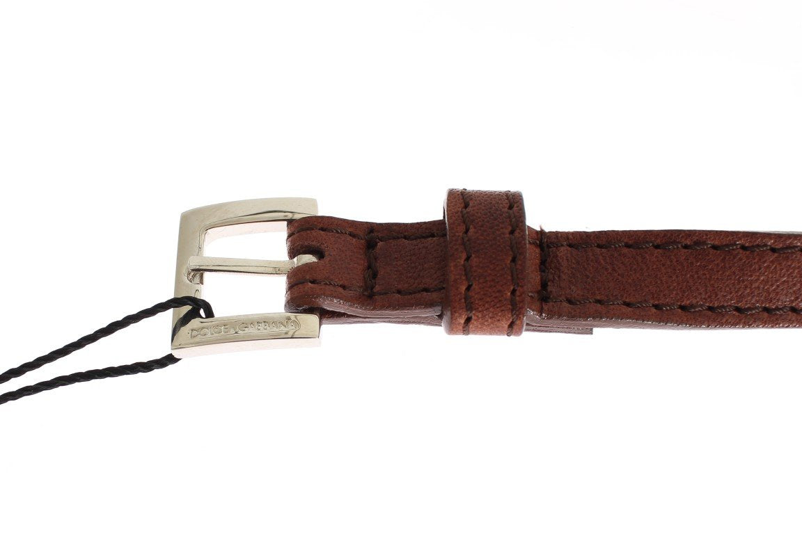 Brown leather belt