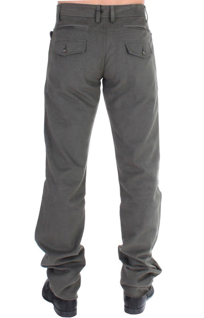 Green straight fit pants