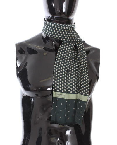 Green Silk Pattern Shawl Scarf
