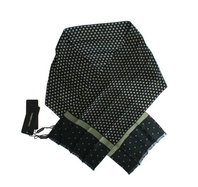 Green Silk Pattern Shawl Scarf