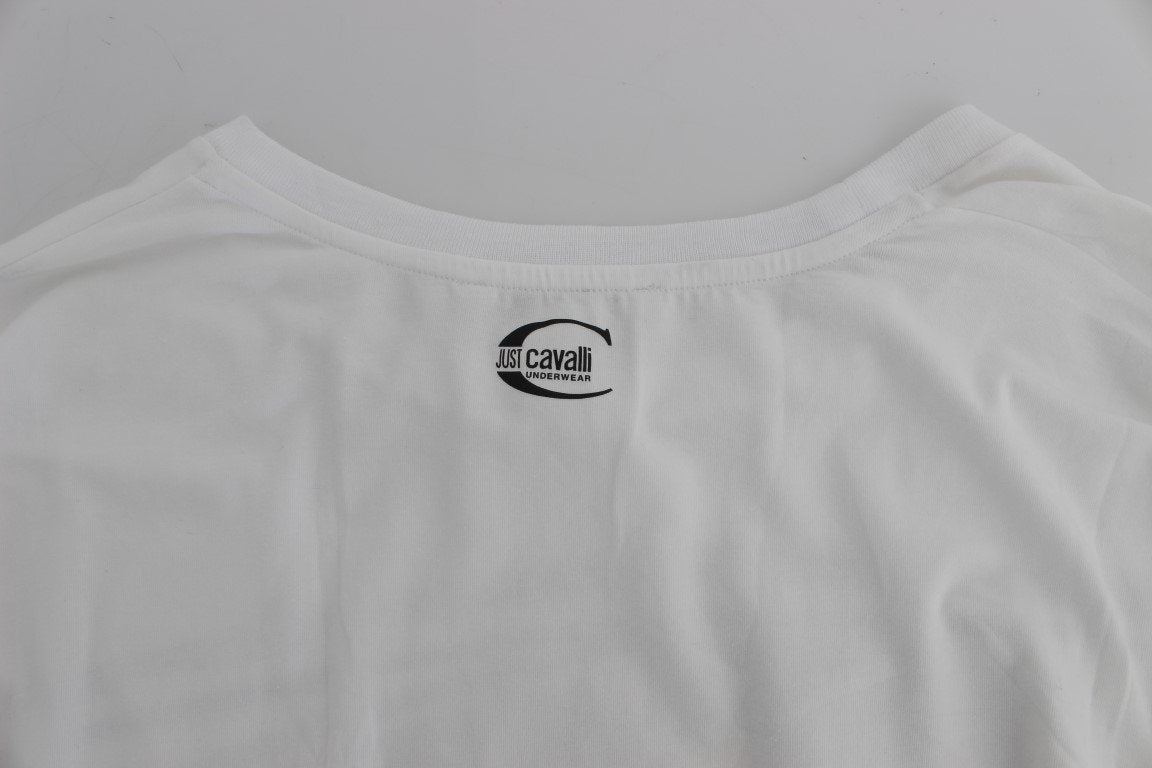 White Crew-neck Pullover Stretch T-shirt