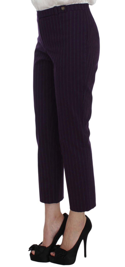 Purple Striped Stretch Suit