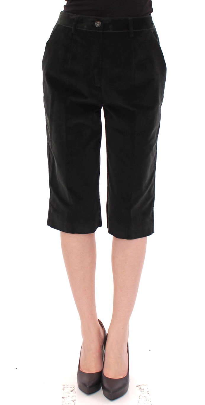 Black cotton shorts pants