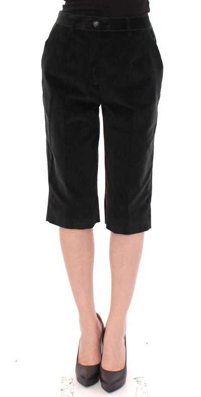 Black cotton shorts pants