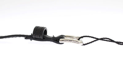 Black leather belt