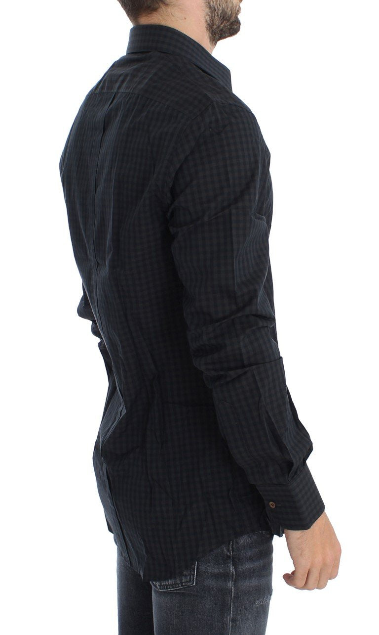 Blue Checkered Slim Fit GOLD Casual Shirt