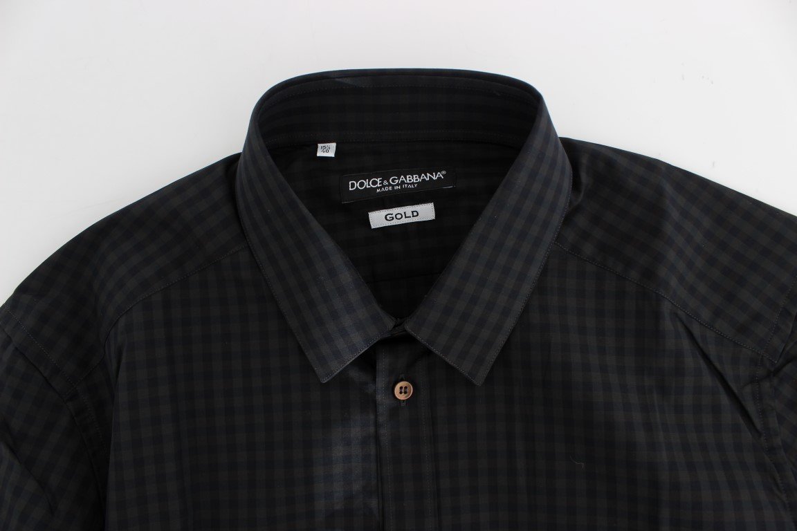 Blue Checkered Slim Fit GOLD Casual Shirt