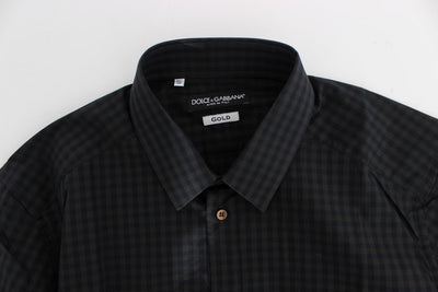 Blue Checkered Slim Fit GOLD Casual Shirt