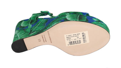 Banana Leaf Wedges Platform Sandals