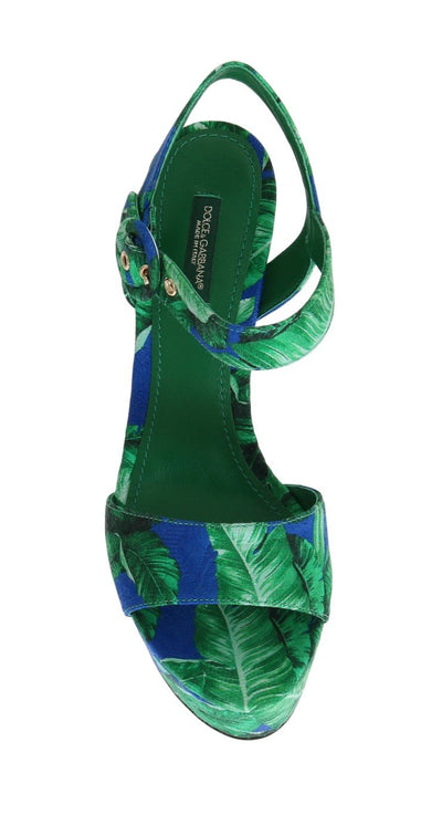 Banana Leaf Wedges Platform Sandals