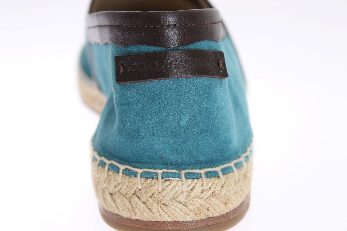 Blue Suede Leather Corrida Espadrilles