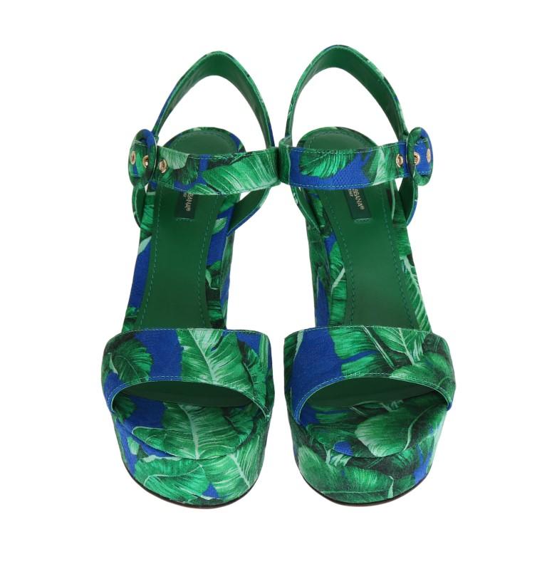Banana Leaf Wedges Platform Sandals