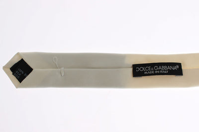 White Solid Silk Skinny Tie