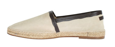Ivory White Suede Corrida Espadrilles
