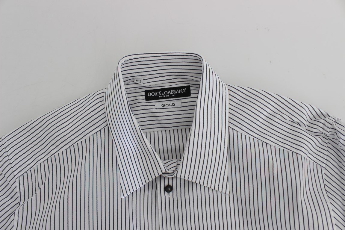 Blue White Slim Fit GOLD Casual Shirt