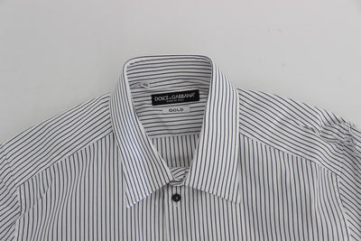 Blue White Slim Fit GOLD Casual Shirt