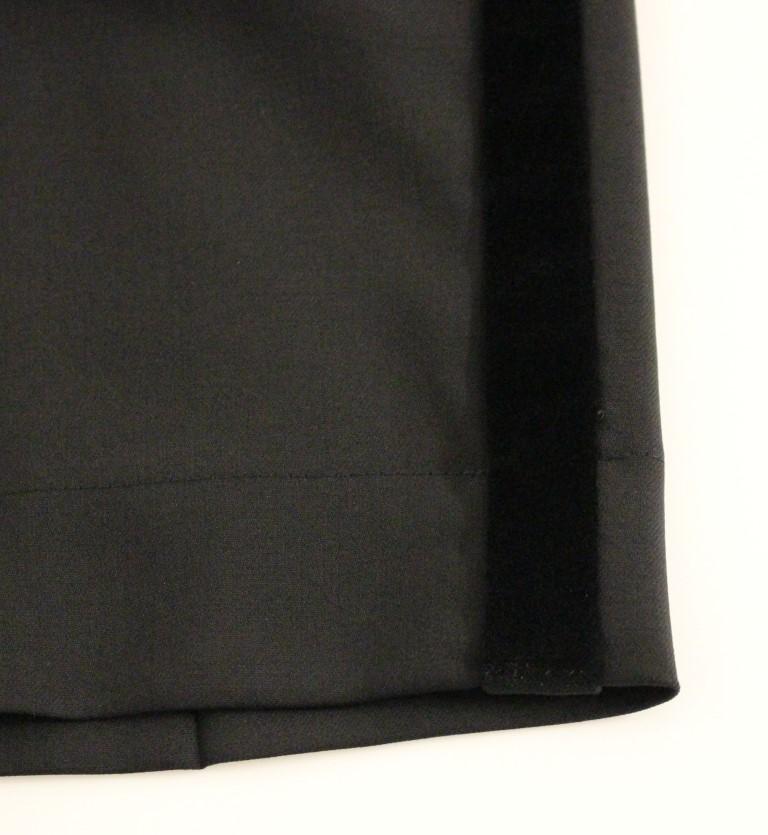 Black wool shorts pants