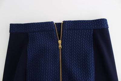 Blue pencil skirt