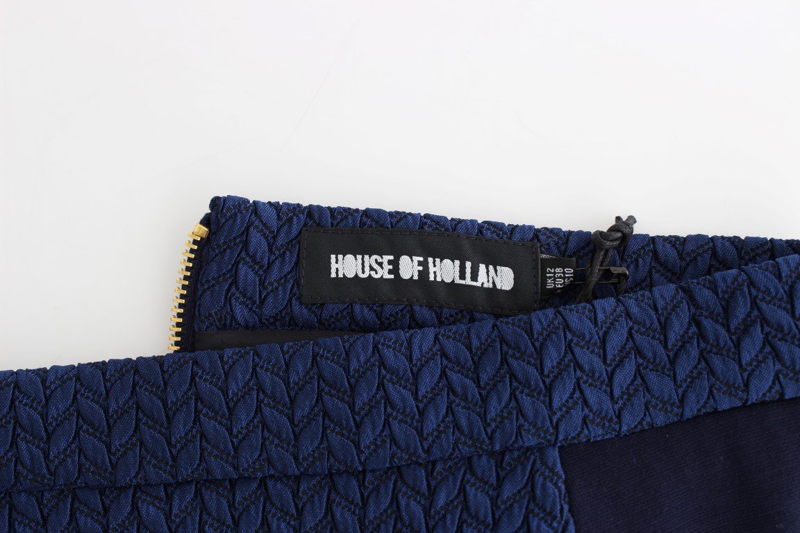 Blue pencil skirt